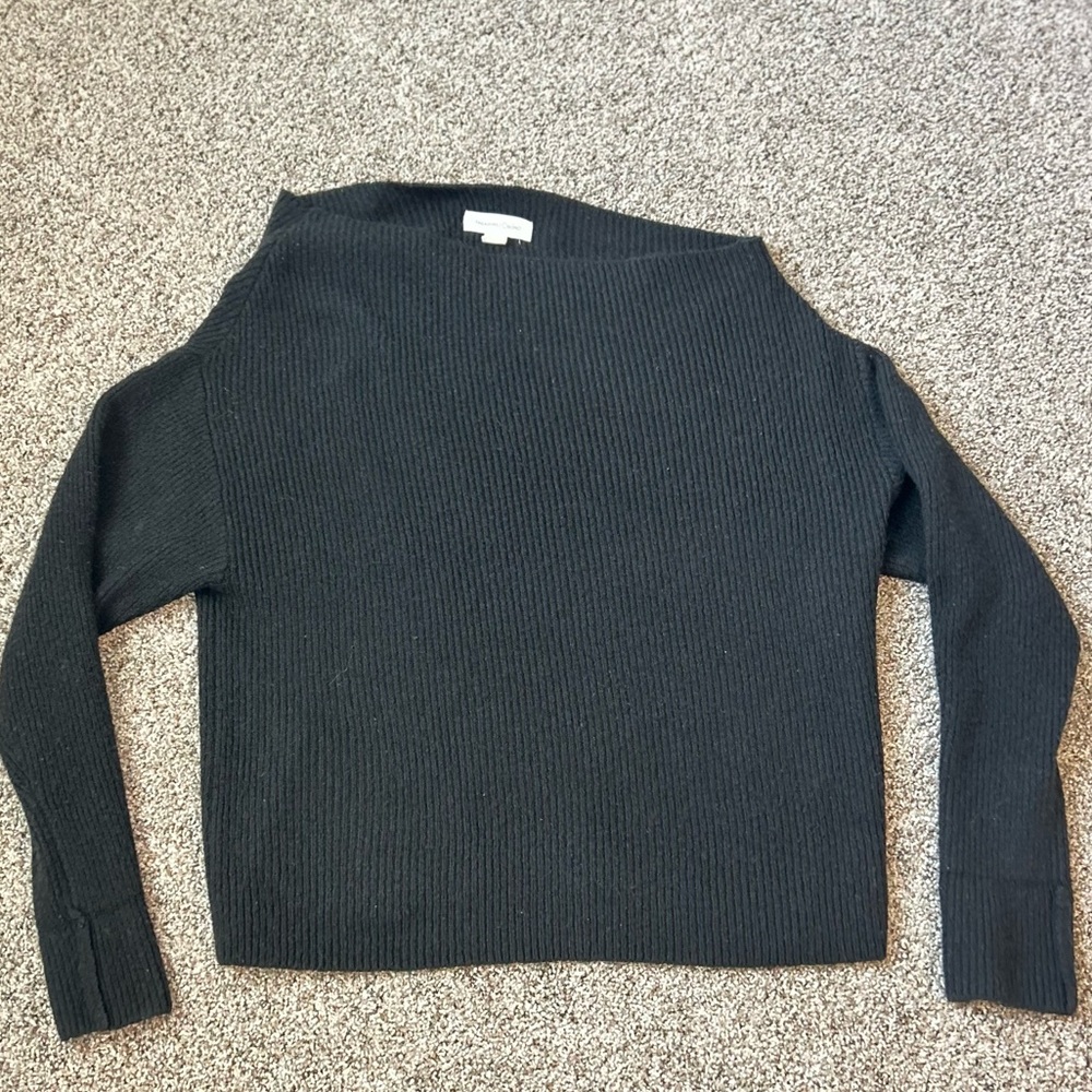 Treasure & Bond Off-the-Shoulder Black Sweater